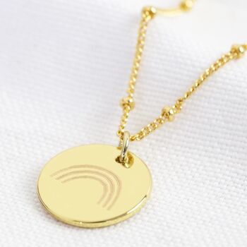 Personalised Rainbow Disc Charm Necklace, 6 of 9