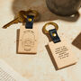 'To the Sea' Personalised Wooden Keyring, thumbnail 3 of 4
