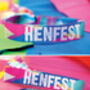 Henfest Multi Coloured Festival Hen Party Wristbands, thumbnail 3 of 6