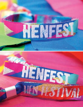 Henfest Multi Coloured Festival Hen Party Wristbands, 3 of 6
