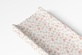 Delicate Floral Deluxe Baby Girl Anti Roll Wedge Changing Mat, 2 of 3