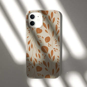 Orange Leaves Eco Friendly, Biodegradable Phone Case, 8 of 8