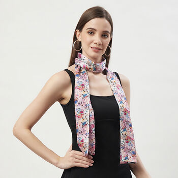 Tiny Blooms Long Double Sided Silk Scarf, 2 of 12