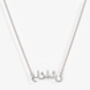 Silver Arabic “Grateful” Affirmation Necklace, thumbnail 3 of 5
