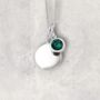 Genuine Emerald Cz Necklace In Sterling Silver, thumbnail 6 of 12