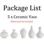 Set Of Five Small Ceramic Vases Decorative Vases, thumbnail 10 of 10