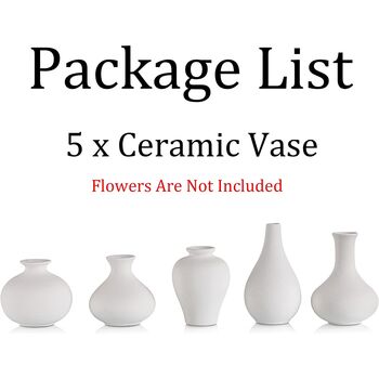 Set Of Five Small Ceramic Vases Decorative Vases, 10 of 10