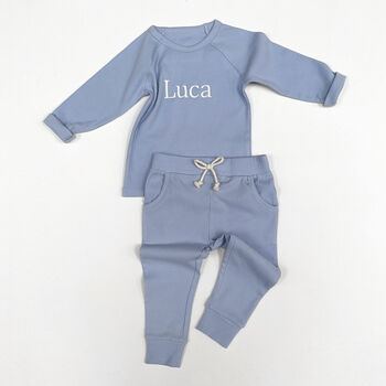 Childrens Personalised Organic Cotton Ribbed Set, 3 of 6