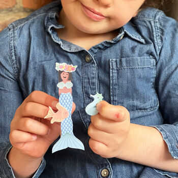 Make Your Own Mermaid Peg Doll Kit, 4 of 8