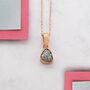Rough Diamond April Birthstone Gold Necklace, thumbnail 3 of 4