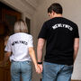 'Newlyweds' Mr And Mrs Personalised T Shirt Set, thumbnail 2 of 11