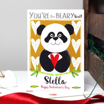 Personalised Panda Valentine's Card, 3 of 7