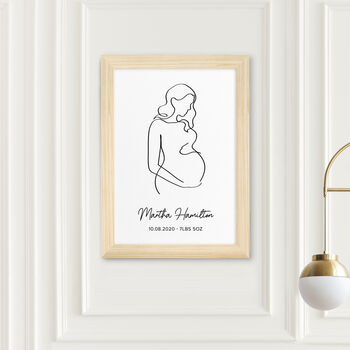 Personalised Line Art Mum To Be Wall Print, 10 of 12