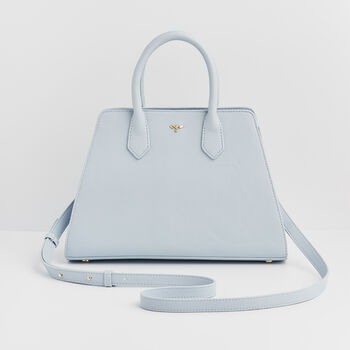 Blue Medium Structured Tote Bag, 3 of 7