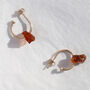 9ct Gold Rough Citrine Hoops, thumbnail 4 of 4