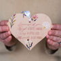 Pink Floral Friendship Acrylic Hanging Heart Token, thumbnail 4 of 6