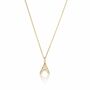 Solid Gold Genuine Diamond Initial Letter Necklace, thumbnail 7 of 12