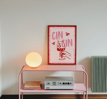 Cin Cin Wall Art Print Happy Hour Kitchen Disco, 8 of 8