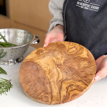 Round Olive Wood Cheese / Chopping Board, 2 of 6
