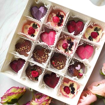 Vegan Chocolate Hearts, Personalised Artisan Gift Box, 7 of 9