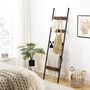 Five Tier Wall Leaning Rack With Hooks Display Shelf, thumbnail 2 of 7