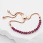 July Birthstone Ruby Bracelet, thumbnail 5 of 7