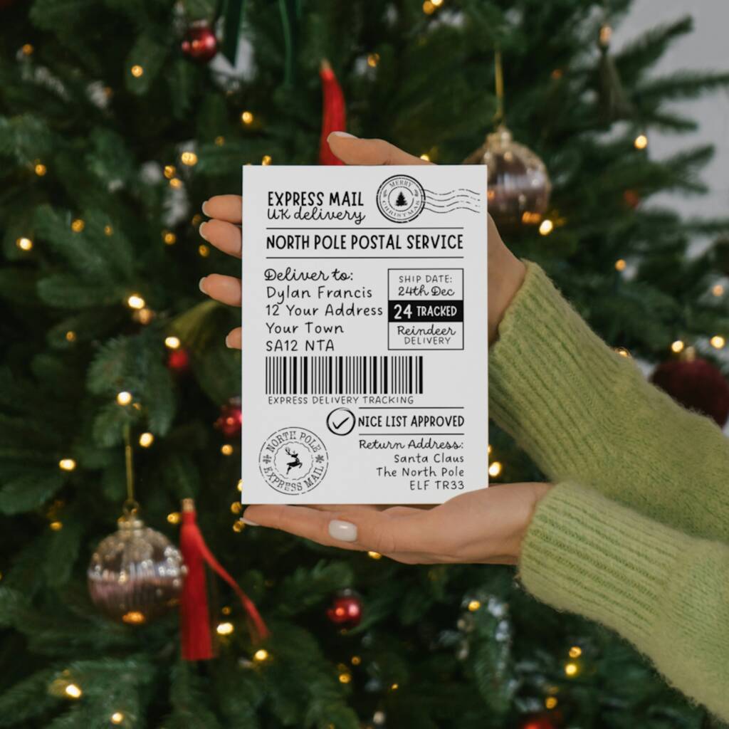 Personalised Santa Shipping Label, 1 of 5