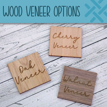 Personalised Wooden Veneer Laser Engraved Luggage Tag, 6 of 12