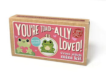 You're Toadally Loved! Mini Matchbox Cross Stitch Kit, 6 of 9