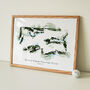 Personalised Watercolour Golf Map Framed For Any Golf Course, thumbnail 6 of 7