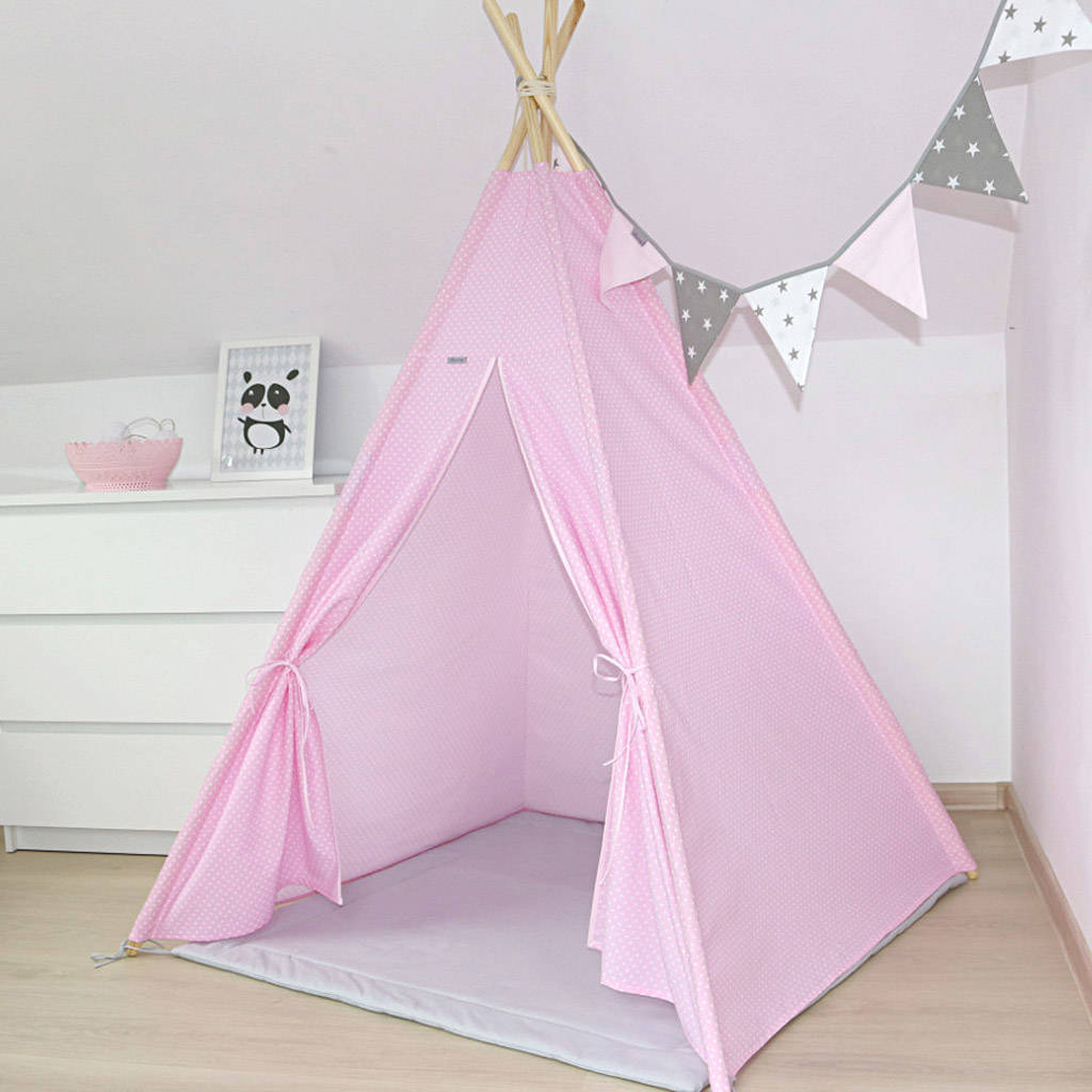 Pink Kids Teepee Set By Grattify | notonthehighstreet.com