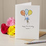 Personalised 'Floating Button' Handmade Birthday Card, thumbnail 2 of 4