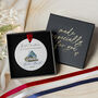 Personalised First Christmas Ornament Custom Address, thumbnail 4 of 7