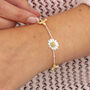 Sterling Silver And Gold Plated Bee And Daisy Bracelet, thumbnail 2 of 3