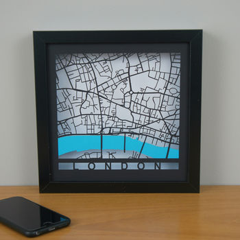 Personalised Map Location Box Frame, 8 of 10