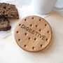Chunky Oak Digestive Biscuit Coasters, thumbnail 1 of 5