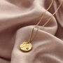 Textured Confetti Large Cz Birthstone Disc Necklace, thumbnail 3 of 7
