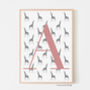 Personalised Giraffe Initial Print, thumbnail 11 of 12