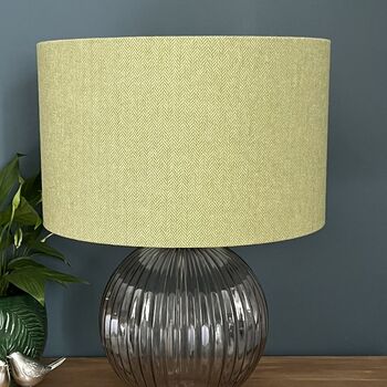 Lime Green William Morris Acanthus Tweed Lampshades, 9 of 10