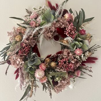 Autumnal Cottage Style Dried Flower Wreath, 2 of 7
