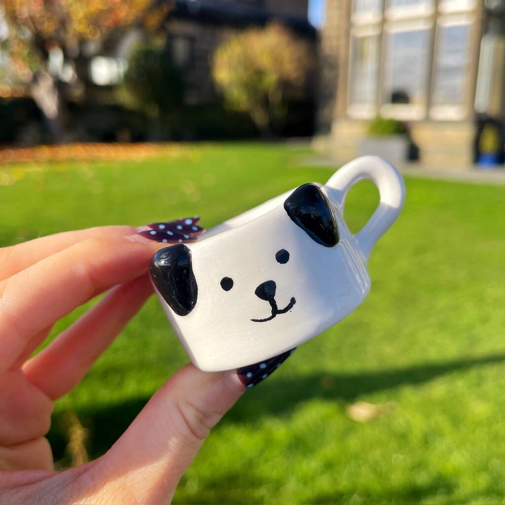 Ceramic Tea Light Holder With Dog Face, 1 of 3