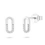 Crystal Oval Stud Earrings, thumbnail 2 of 3