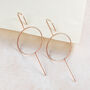 Circle Ear Climber Gold Plated Silver Earrings, thumbnail 5 of 6