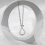 Sterling Silver And Diamond Eternal Love Necklace, thumbnail 2 of 7