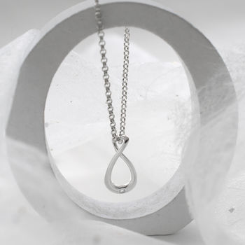 Sterling Silver And Diamond Eternal Love Necklace, 2 of 7