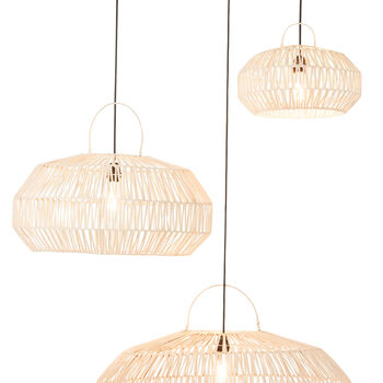 Small White Rattan Lampshade, 3 of 7