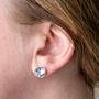 Asymmetric Stud Earrings With Swarovski Crystals, thumbnail 4 of 6