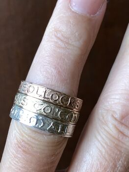Bollocks To ‘Em All Solid Gold Ring, 4 of 8