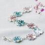 Pastel Pink And Blue Flower Mother Of Pearl Bracelet, thumbnail 1 of 9