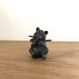 Miniature Bronze Panda Sculpture 8th Anniversary Gift, thumbnail 6 of 10